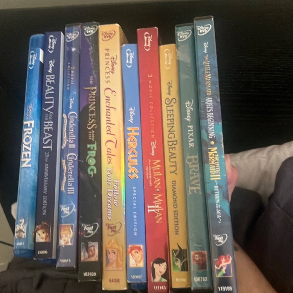Disney Blue and Purple DVD and Blu-ray Collection